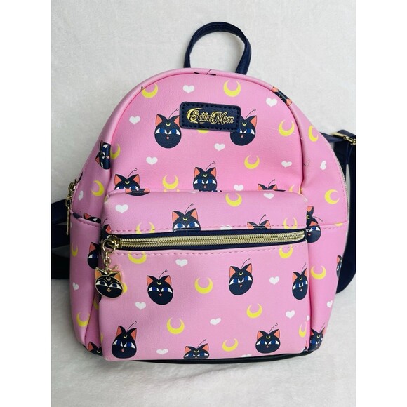 Loungefly Sailor Moon Mini Backpack Luna-P & Crescent Moon Hot Topic Exclusive